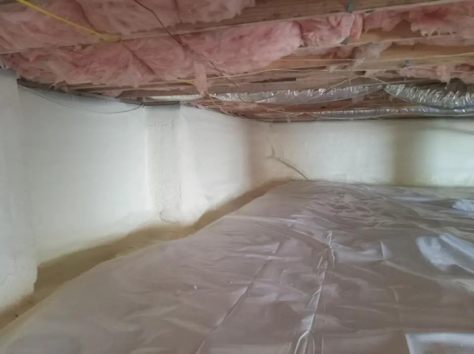 Crawl space encapsulation with closed-cell spray foam for Roof Waterproofing in Union City